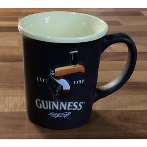 Guinness Large Black Toucan Embossed Coffee Mug Cup